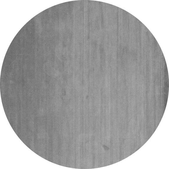 Ahgly Company Indoor Round Abstract Gray Contemporary Area Rugs, 8' Round