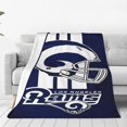 thumbnail image 2 of Manta de franela suave y acogedora personalizada de Rams Football para hombres y mujeres, se puede usar en la cama, el sofá, para acampar, para ver películas o viajar, 30 x 40 pulgadas, 40 x 50, 2 of 8