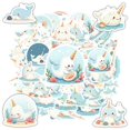 thumbnail image 5 of 35pcs Friendly Narwhal Stickers Ocean Animal Stickers Cartoon PVC for Laptops Phones Notebooks, 5 of 9