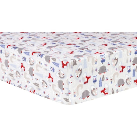 UPC: 0846216052798 | Lilac Winter Forest Deluxe Flannel Fitted Crib Sheet