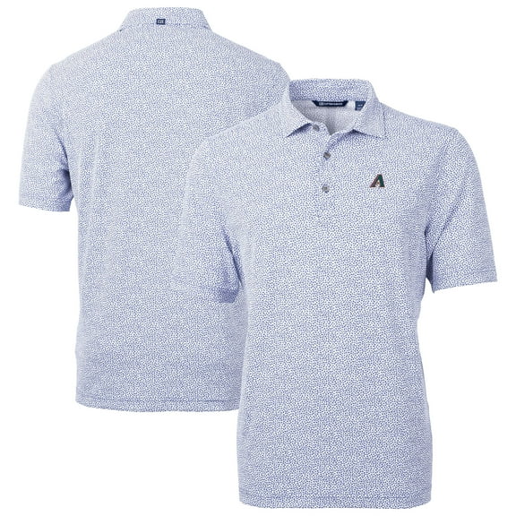 Men's Cutter & Buck Purple Arizona Diamondbacks Virtue Eco Pique Botanical Print Recycled Polo