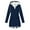 Navy, variant on Duoif Rain Jacket Women, Lightweight Long Raincoat Outdoor Travel Hiking Windbreaker Lightweight Trench Coats Jackets for Women Red XXL