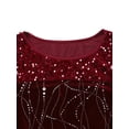 thumbnail image 5 of Gvmfive Women Casual Long Sleeve Skater Dress Sequins Glitter Party Short Dress, 5 of 8