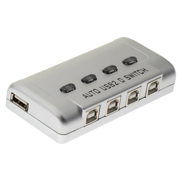 Conmutador de Manual USB 2.0 4 Compartido de Computadora 1 Dispositivo Conmutador Periférico Caja Hub para , , Escáner, Im CUTICAT Conmutador de autocompartimiento USB