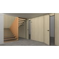 thumbnail image 3 of Invisible Solid Hidden Door with Handle | Planum 0010 Oak with Black Hidden Frame 24" x 84" Left-hand Outswing Black Frame | Concealed Hinges Lock Handle | Modern Frameless Doors, 3 of 6