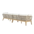 thumbnail image 5 of Cypress Teak Wood 128" Sofa with Beige Color Rope Design, 5 of 5