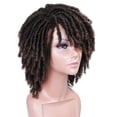 thumbnail image 3 of Pelucas trenzadas de princesa para mujer negra, Afro Bob, pelucas sintéticas de Rastas, extremos cortos y rizados, cabello de Cosplay, 3 of 4