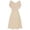 *Beige, variant on U Women's Chiffon A Line Wedding Gown with Ruffle Shoulder ,Elegant Cocktail Party Bridesmaid Dress Blue,Womens Plus M