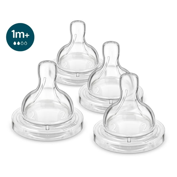 Philips Avent Anti-colic Nipples - Flow 2, 4-Pack, SCY762/44