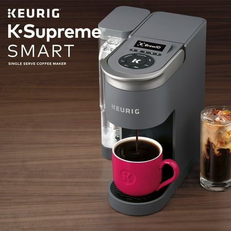 Keurig - K-Supreme SMART Single Serve Coffee Maker with WiFi Compatibility - Gray