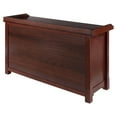 thumbnail image 2 of Milan 4pc Storage Bench with Basket in Walnut, 2 of 8