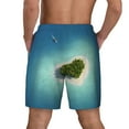 thumbnail image 3 of Kdxio Paradise Island Print Men'S Swim Trunks With Compression Liner 7 Inch Inseam Quick Dry Swim Shorts, 3 of 7