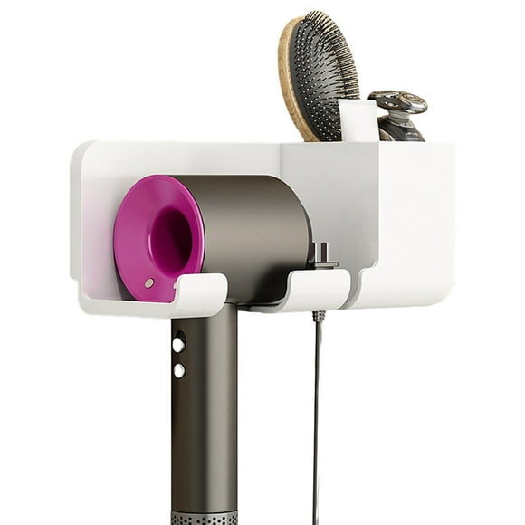 Soporte para secador de pelo sin necesidad de taladrar, organizador de herramientas para el cabello con montaje en pared adhesivo