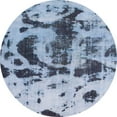 thumbnail image 1 of Ahgly Company Indoor Round Abstract Azure Blue Abstract Area Rugs, 8' Round, 1 of 6