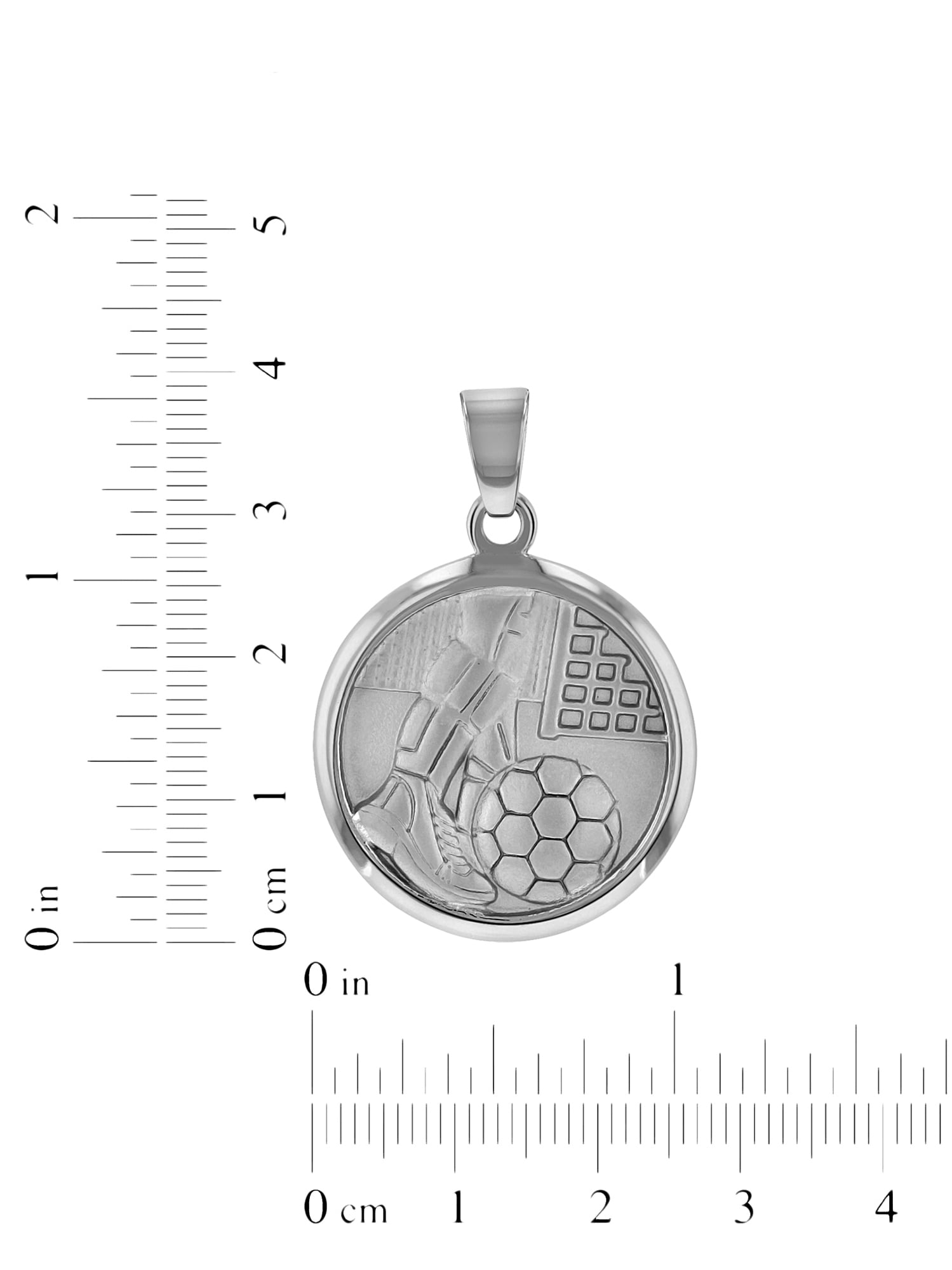 Men’s Stainless Steel Soccer Medallion Pendant Necklace Chain