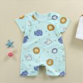 thumbnail image 2 of CAUYDY Baby Bodysuit Short Sleeve Romper 3 6 9 12 18 24 Months Newborn Spring Summer Pajamas Preemie Infant Boys Girls Sleepers Loungewear Sizes 3-6 Months,Mint Green, 2 of 6