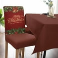thumbnail image 6 of Chair Covers for Dining Room Set of 4,Merry Christmas Santa Bells Berry Stretch Seat Protector Removable Washable Chairs Slipcovers for Kitchen Banquet Wedding Hotel,Xmas Tree Branches on Red, 6 of 6