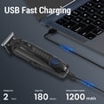 thumbnail image 3 of Cortapelos Eléctrico, Cortapelos De 1200mAh Para Hombres, Recargable Por USB, De Poco Ruido Para Uso En Viajes, 3 of 7