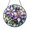 Acrylic 3.5 Inch, variant on Round Passion Flower Stained Glass Window Suncatcher, Purple Bloom Design for Elegant Home Accent
