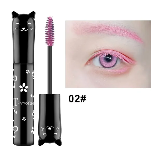 Máscara de pestañas de 6 colores, resistente al agua, de secado rápido, con rizos, para extensiones de pestañas, de color azul, rosa, morado, negro, blanco y café