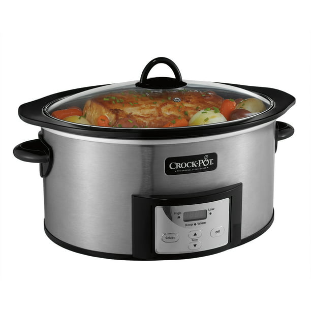 Crock-Pot Programmable Cooker with Stovetop-Safe Cooking Pot, 6-Quart (SCCPVI600-S-WM1) - Walmart.com