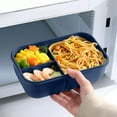 thumbnail image 4 of Hauiodp Bento Lunch container with Spoon & Fork, Bento adult box With 3 Compartment, Leak-proof, Microwave safe, Dishwasher Safe, Freezer Safe, Meal Fruit Snack Packing Box, 4 of 6