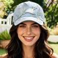 thumbnail image 2 of Lispipm Women's Fashion Baseball Caps Embroidered Rhinestone Decor Cap Ladies Adjustable Outdoor Sun Hat for Travel, 2 of 5