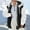 Black#2, variant on LEAVINGSUO Womens Coats and Jackets Clearance Women Plus Size Winter Warm Loose Plush Zip Hooded Jacket Coat
