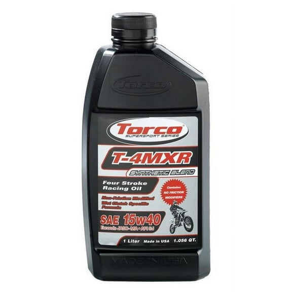 Torco TRCT671544CE 15W40 1 Liter Bottle T-4MXR Four Stroke Racing Oil