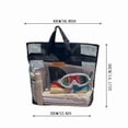 thumbnail image 3 of LOWLHOME Large Mesh Holiday Handbag, 17×13 ×14" Beach Tote Bag for Women, Casual Shoulder Bags for Travel Swimming, 3 of 4