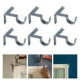 thumbnail image 6 of 6Pcs No Drill Curtain Rod Brackets,Zinc Alloy Curtain Rod Holder with Screw for Walls(Black), 6 of 6