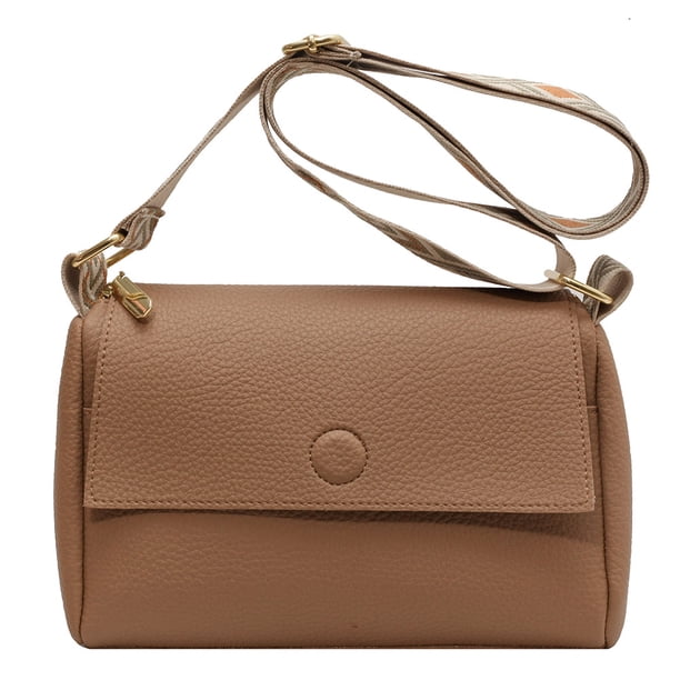 Bolso bandolera para mujer Bolso de hombro de moda de cuero PU para deportes al aire libre (caqui) Likrtyny Para Estrenar