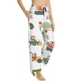 thumbnail image 2 of Disketp Excavator Print Women'S Comfy Pajama Pants Casual Drawstring Palazzo Lounge Wide Leg Pants, 2 of 9