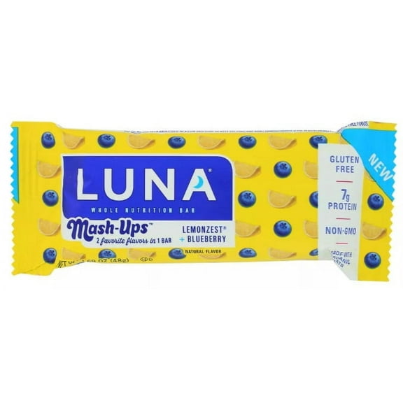 LUNA Lemon Zest and Blueberry Bar 1.69 oz (Pack of 5)
