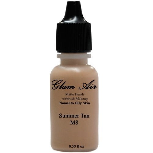 Glam Air Water-Based M8 Makeup Foundation Matte Finish Summer Tan Makeup Lasting All Day - 0.50 Oz