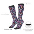 thumbnail image 4 of Rocae Funny colorful skull ghost for Novelty Casual compression Socks For Women Men Contrast Color Stockings, 4 of 6