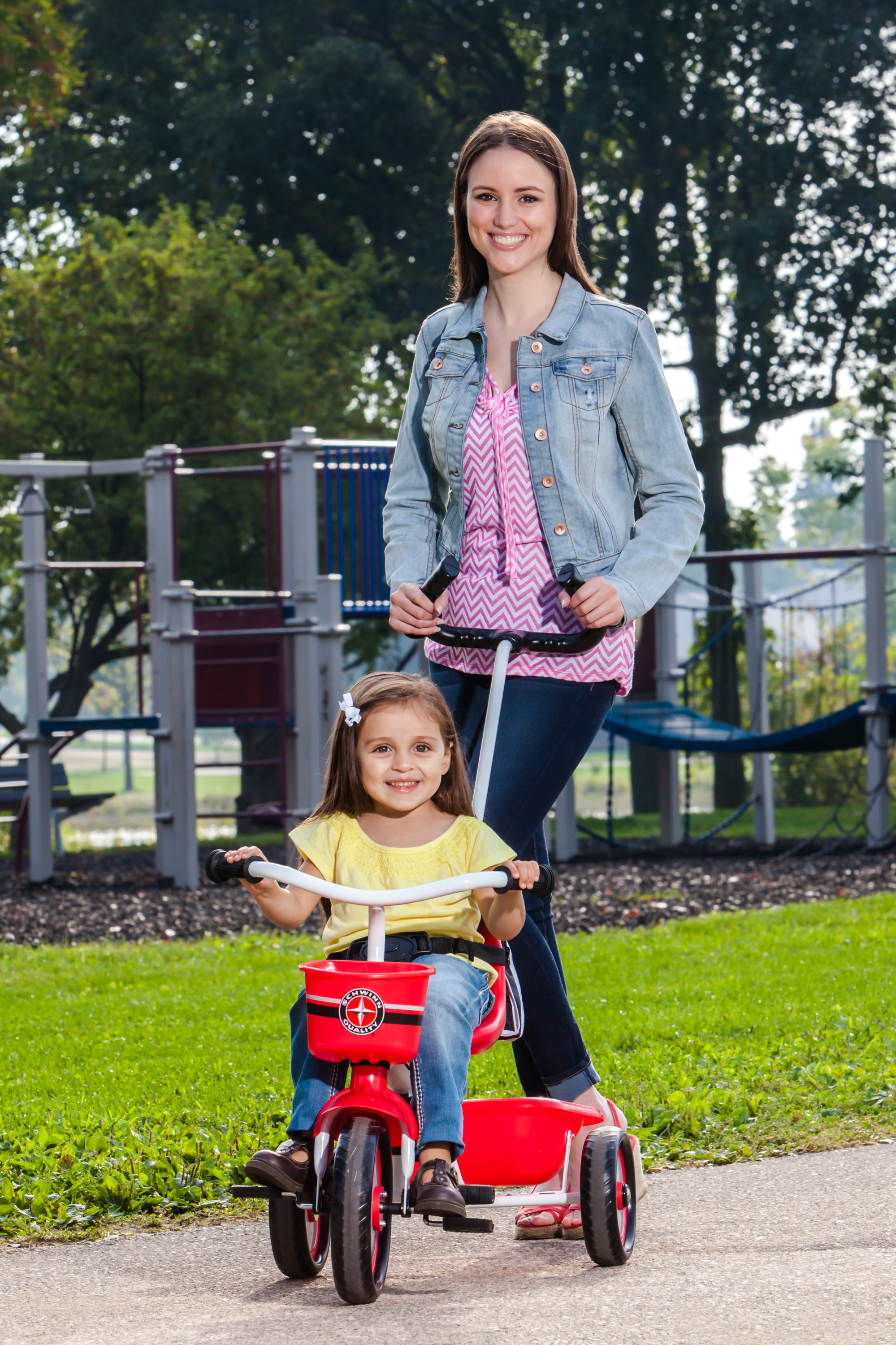 schwinn tricycle with push handle