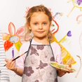 thumbnail image 3 of Pioneer Flower Floral Print Pattern Kids Aprons for Girls and Boys,Adjustable Neck Strap Toddler Aprons for Kids Cooking Baking, 3 of 7