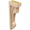 thumbnail image 5 of 4"W x 8"D x 24"H Thin Alma Rough Cedar Woodgrain TimberThane Corbel, Primed Tan, 5 of 6