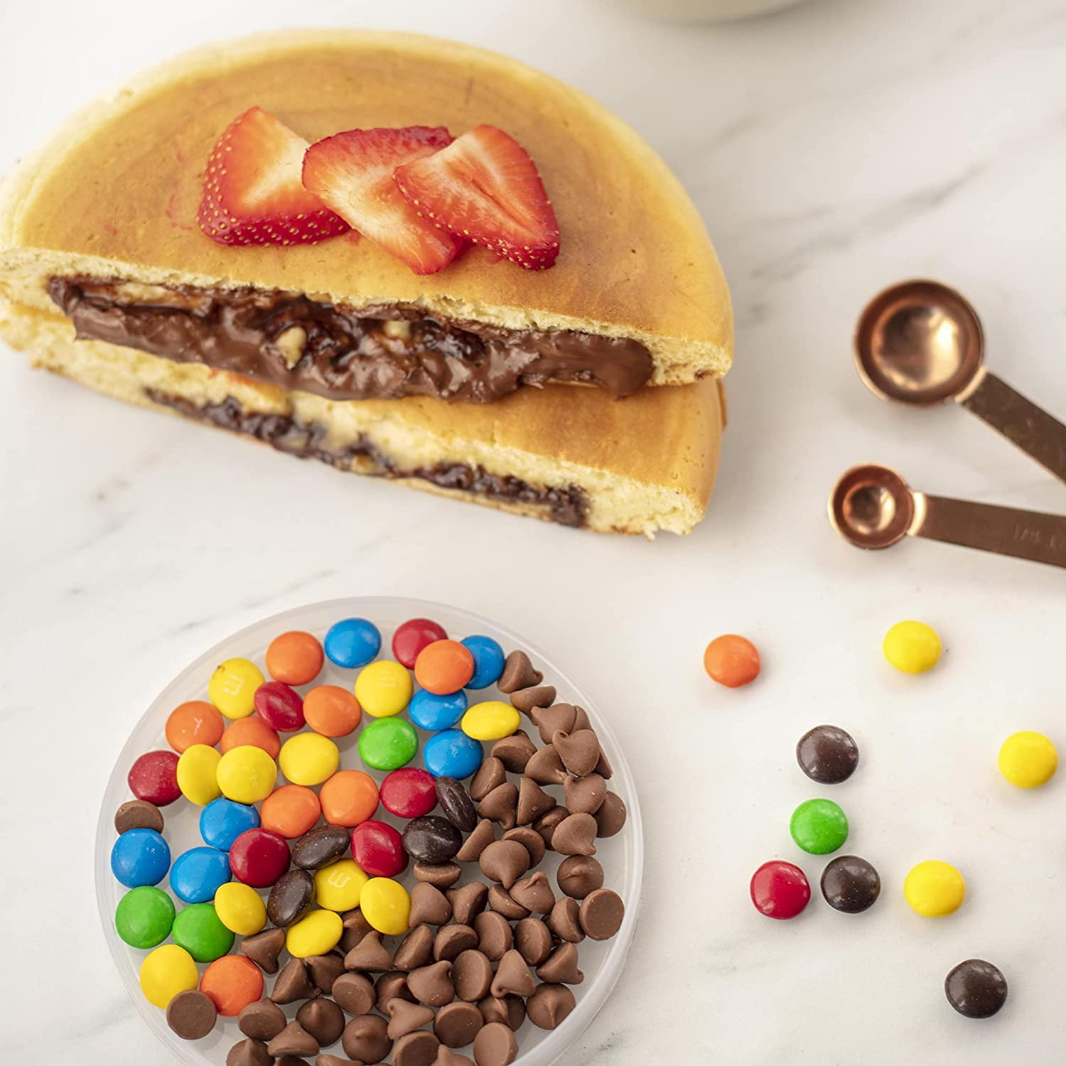 CucinaPro Stuffed Pancake Maker- Make a GIANT Stuffed Waffle or Pancake in Minutes- Add Fillings for Delicious Breakfast or Dessert Treat, Non Stick