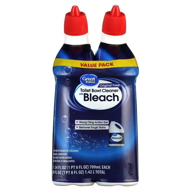 Great Value Toilet Bowl Cleaners, Fresh scent, 24 Fluid Ounce, 2 Count