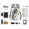 thumbnail image 4 of Disketp Black And White Rose Mochila Ligera e Impermeable, Mochila de Día Resistente para Viajes, Senderismo y Uso Diario para Hombre y Mujer, 4 of 7