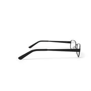 Contour Men's FM9187 Rectangular Prescription Eyeglasses with Case, Matte Black