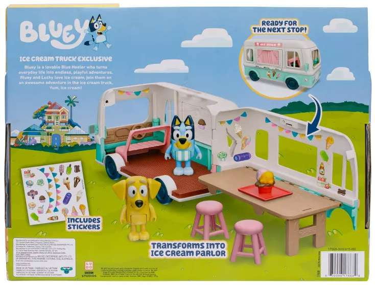Bluey's Ice Cream Truck Transforming Playset