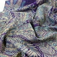 thumbnail image 4 of Luxurious Double Layered Jacquard Big Paisley Pashmina Shawl Wrap Scarf Purple, 4 of 7