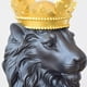 thumbnail image 5 of Kearding Los artes hechos a mano de la estatua del león de oro de la con mano de obra artística agregan encanto a la animal Decoración del hogar negro, 5 of 6