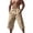 A-Khaki1140, variant on XIAOCHA Mens Solid Color Linen Capri Pants Elastic Drawstring Side Pocket Loose Vacation Bottoms