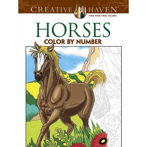 Horses Color by Number Adult Coloring Book - Walmart.com - Walmart.com