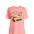 thumbnail image 5 of Time and Tru Women's Corvette Graphic Print T-Shirt, Sizes XS-XXXL, 5 of 6