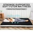 thumbnail image 2 of ABORON Sherpa Fleece Japanese Floor Mattress, 4" Thick Futon Mattress Full Size, Thicken Tatami Mat Sleeping Pad Foldable Roll Up Mattress, 2 of 8